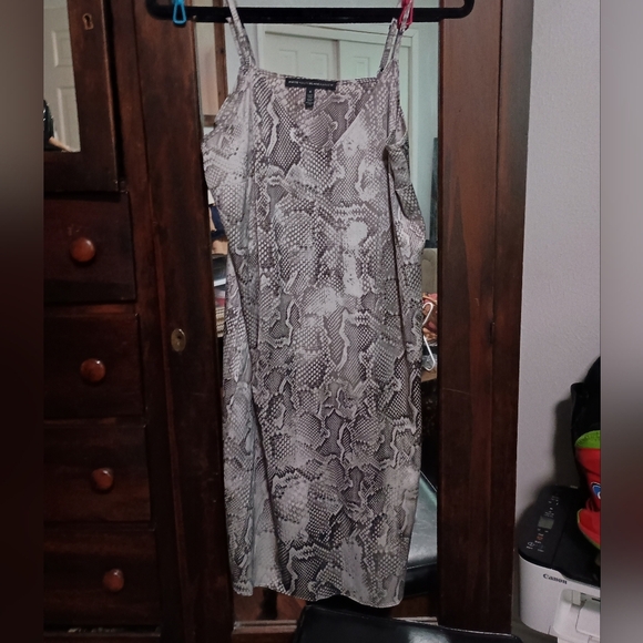 White House Black Market Women's Snake Print Slip Mini Dress_8 - Picture 9 of 10